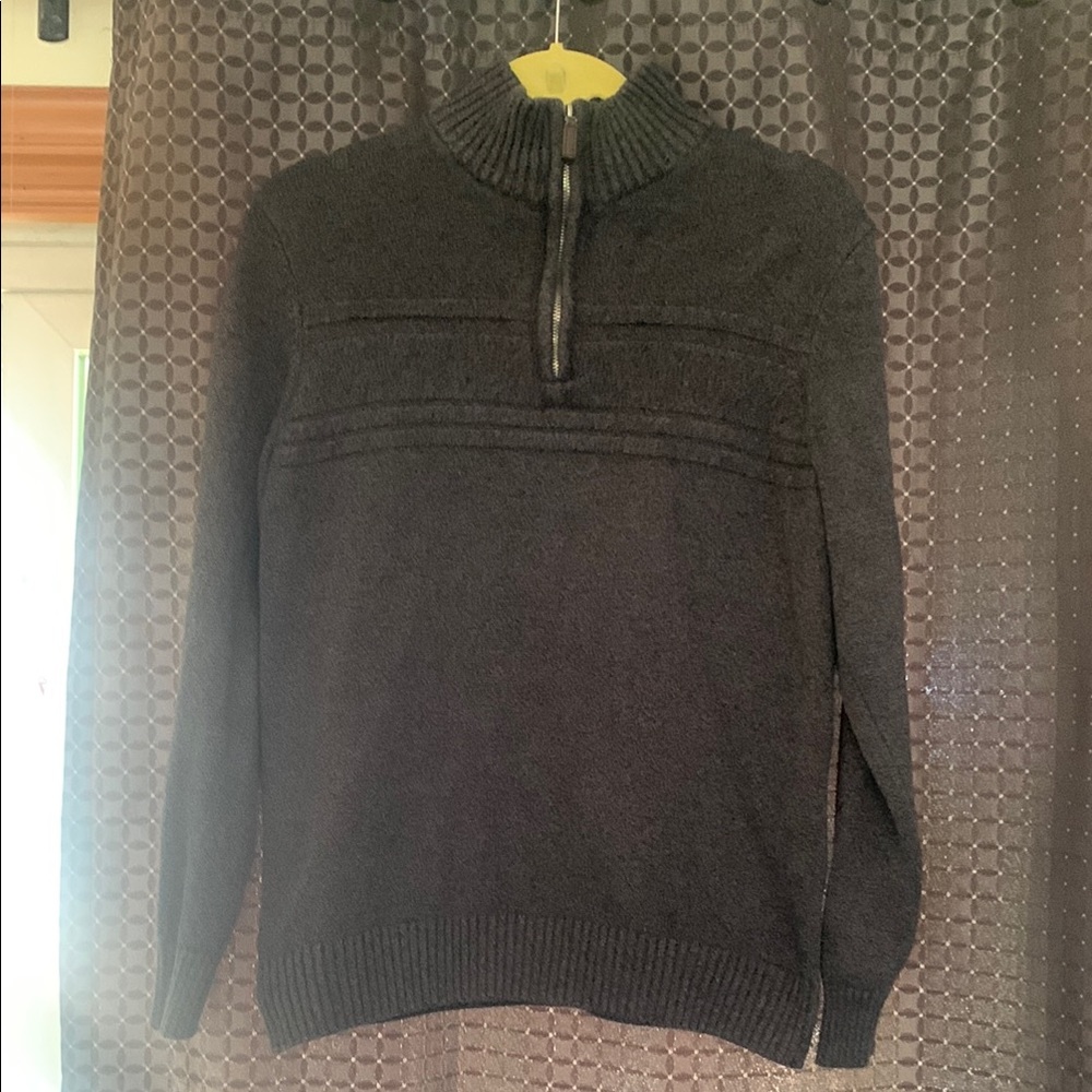Dockers Men's Charcoal Zip-Up Sweater